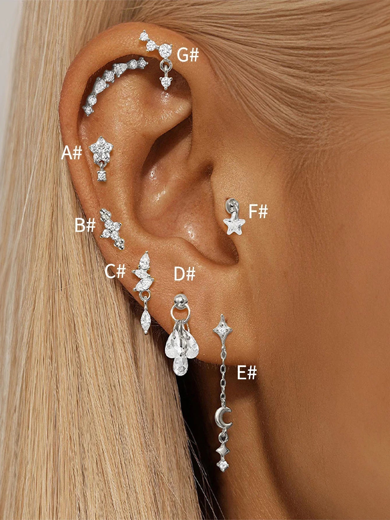 Selina – Cercei delicati cu detaliu mobil.