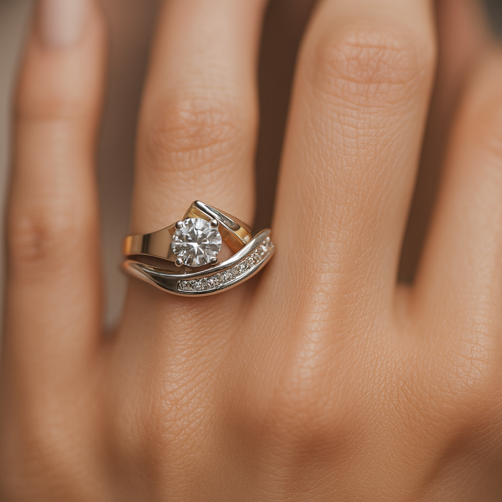 Karla - Inel Vintage din Aur și Argint