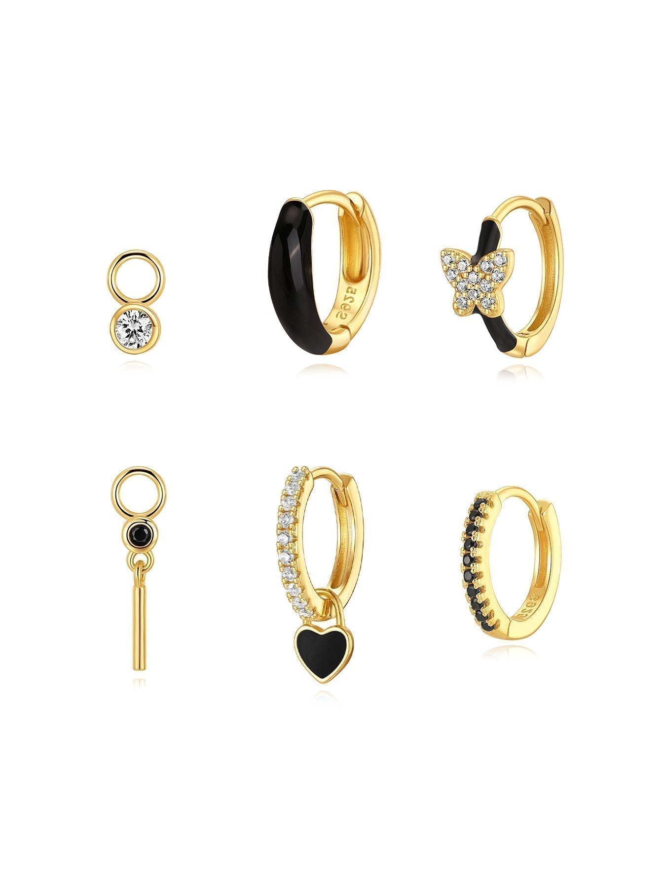 Theresia – Cercei aurii cu curbură moale.