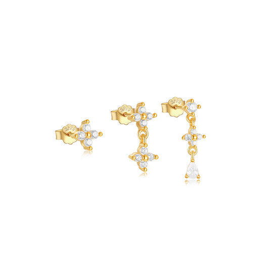 Anika – Cercei din aur cu o mișcare subtilă.