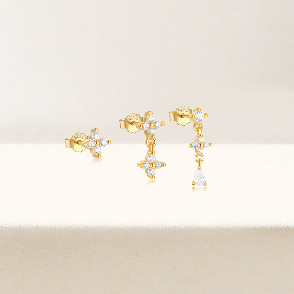 Anika – Cercei din aur cu mișcare subtilă.