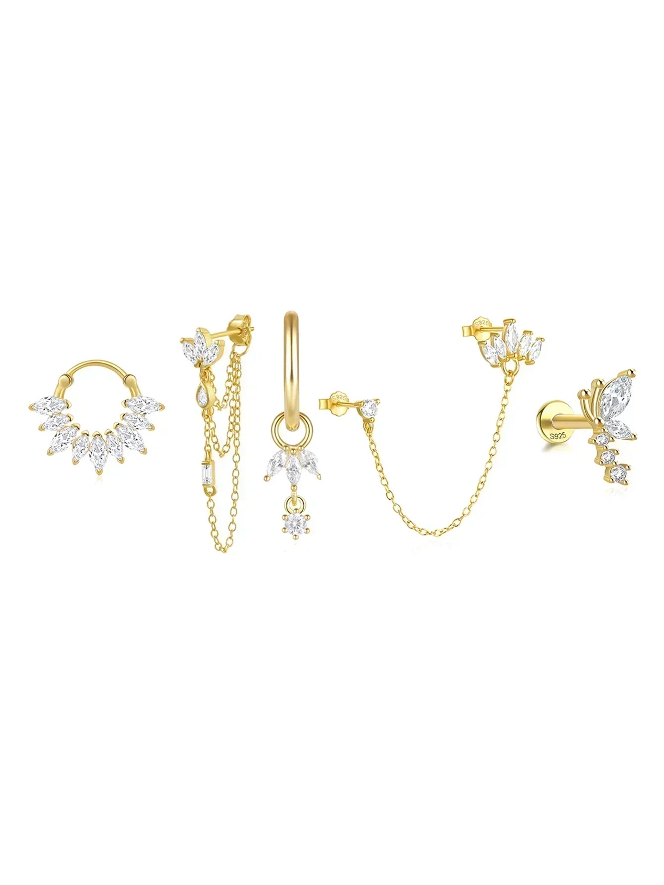 Daniela – Cercei din aur moale cu formă fluidă.