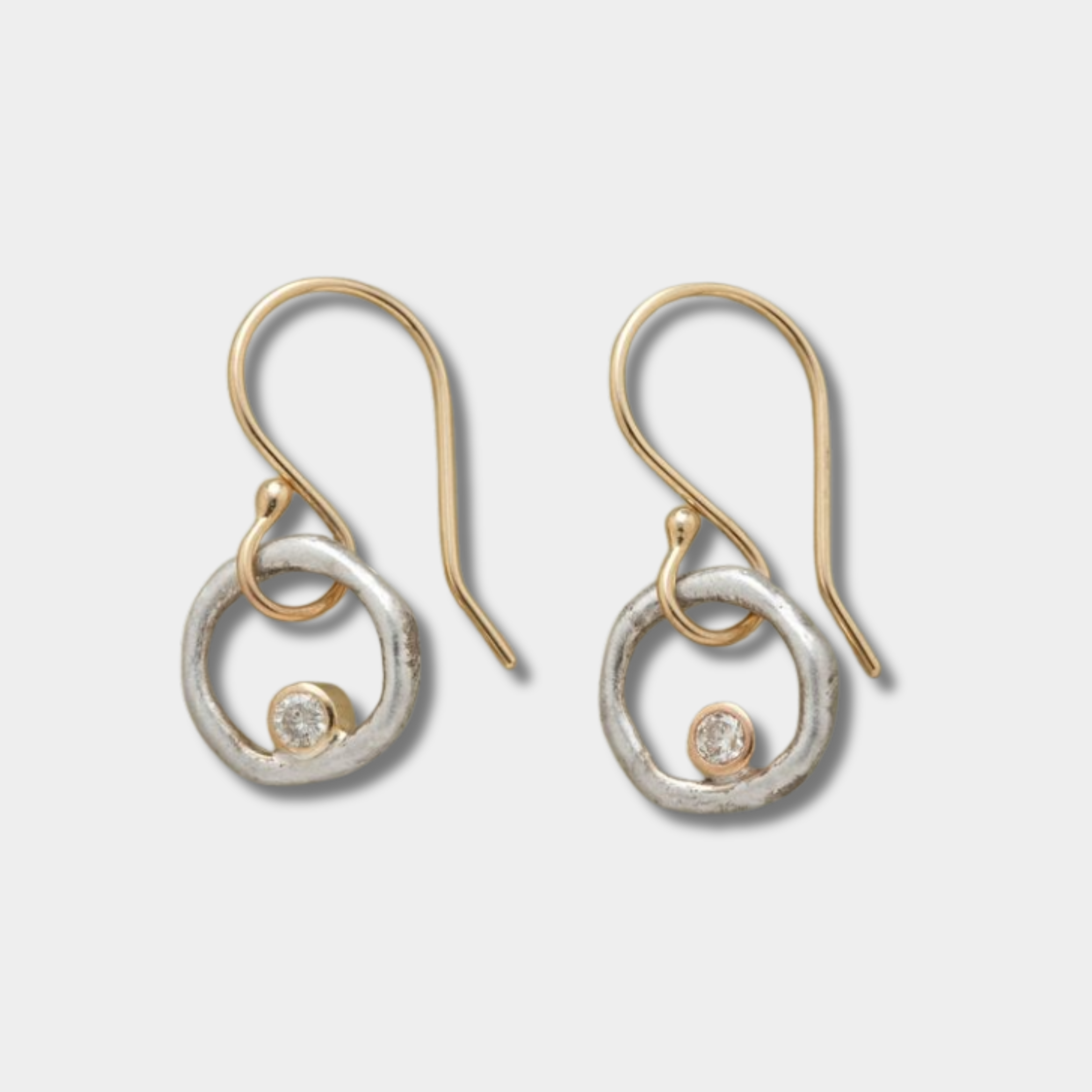 Marlene - Cercei retro din aur și argint