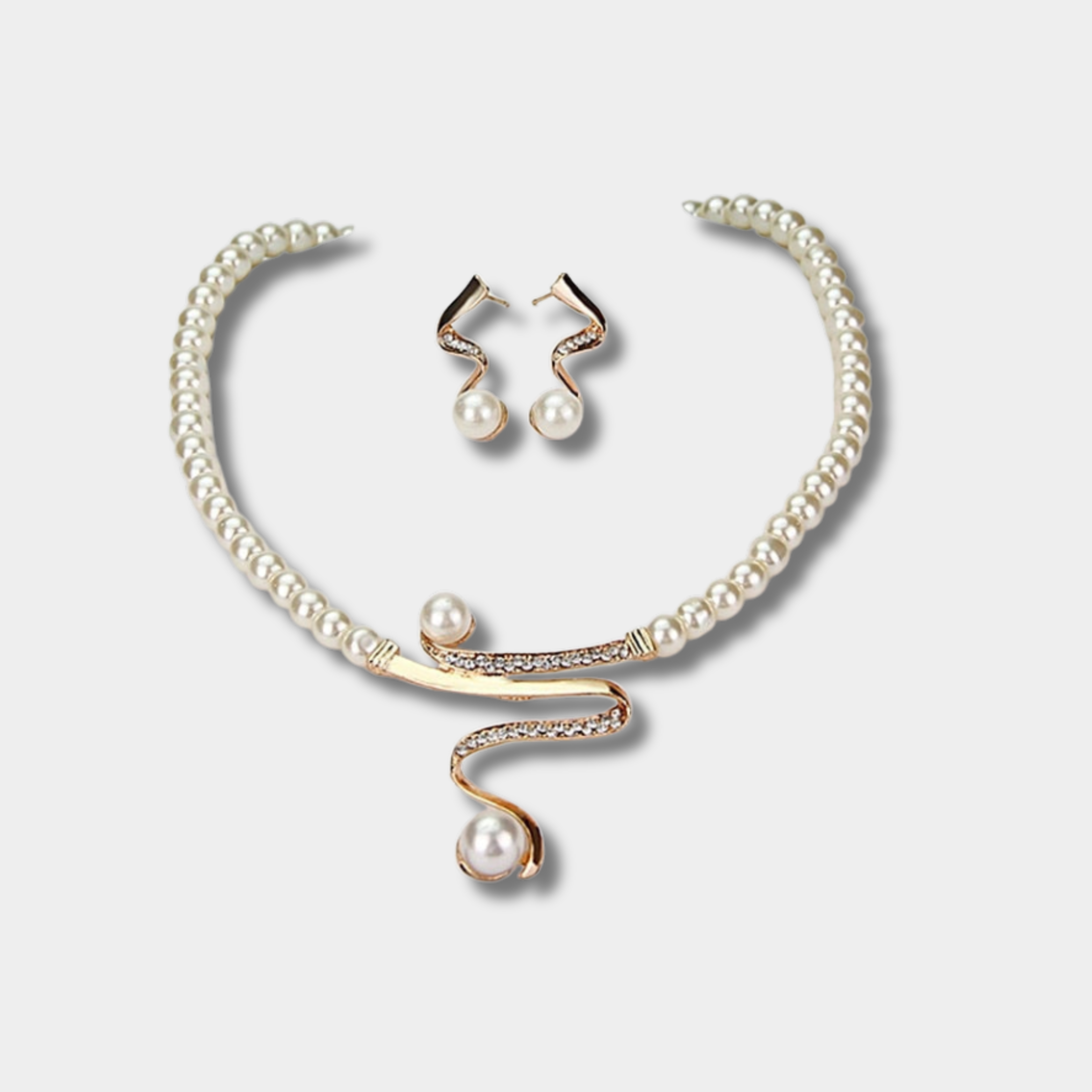 Fabienne - Colier cu perle + set de cercei