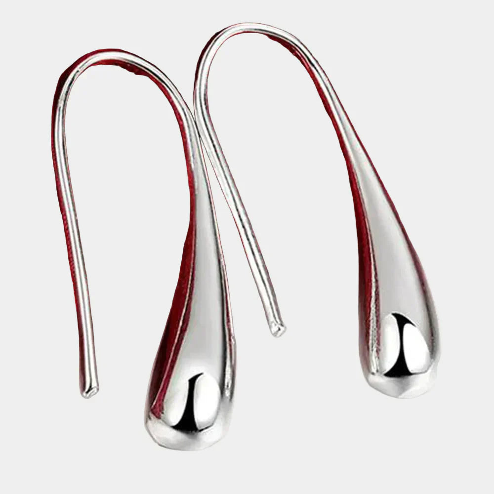 Cercei în formă de picături de apă din argint