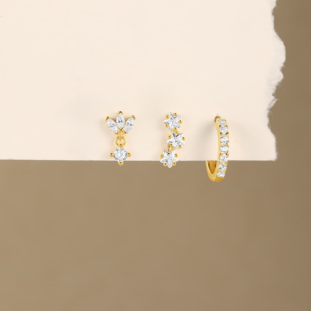 Greta-Luisa – Cercei din aur cu o delicatețe elegantă.