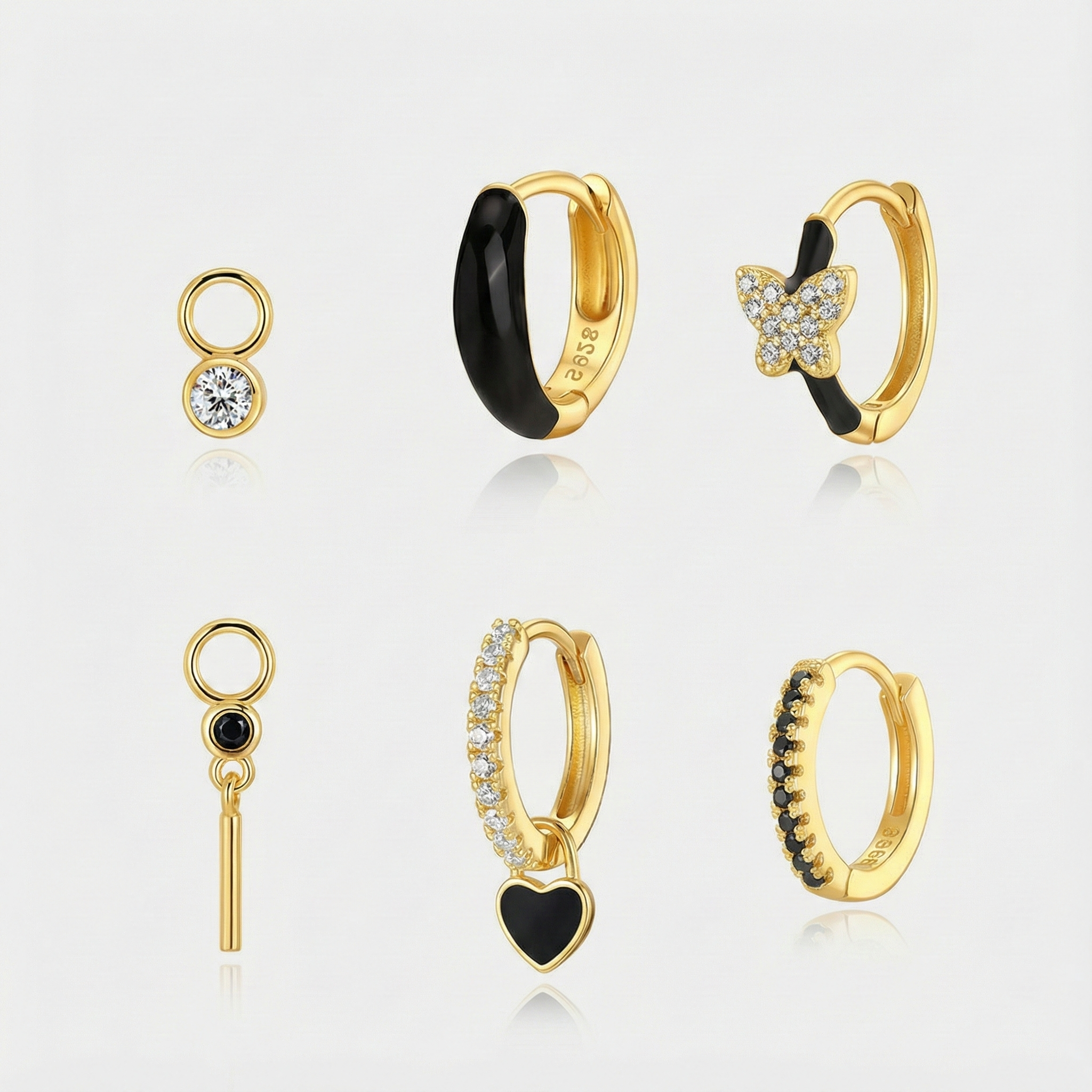 Theresia – Cercei aurii cu curbura moale