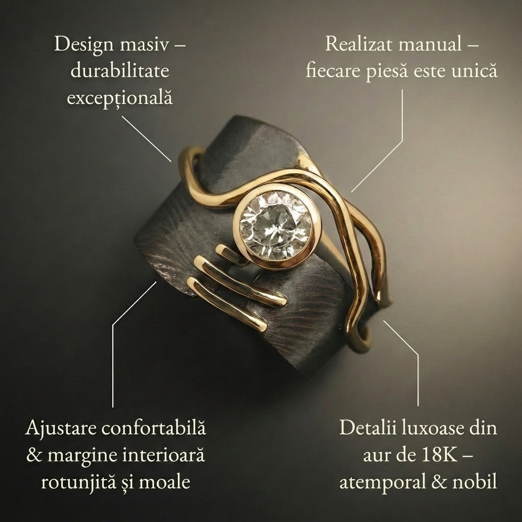 Laura - Inel Vintage din Argint cu Zirconii