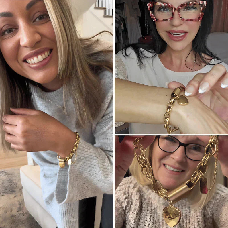 Brățară Chunky Hjerte Stykke