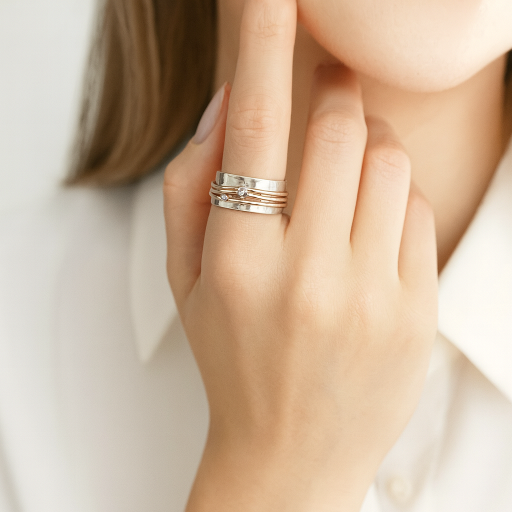 Marlene – Inel cu accente aurii