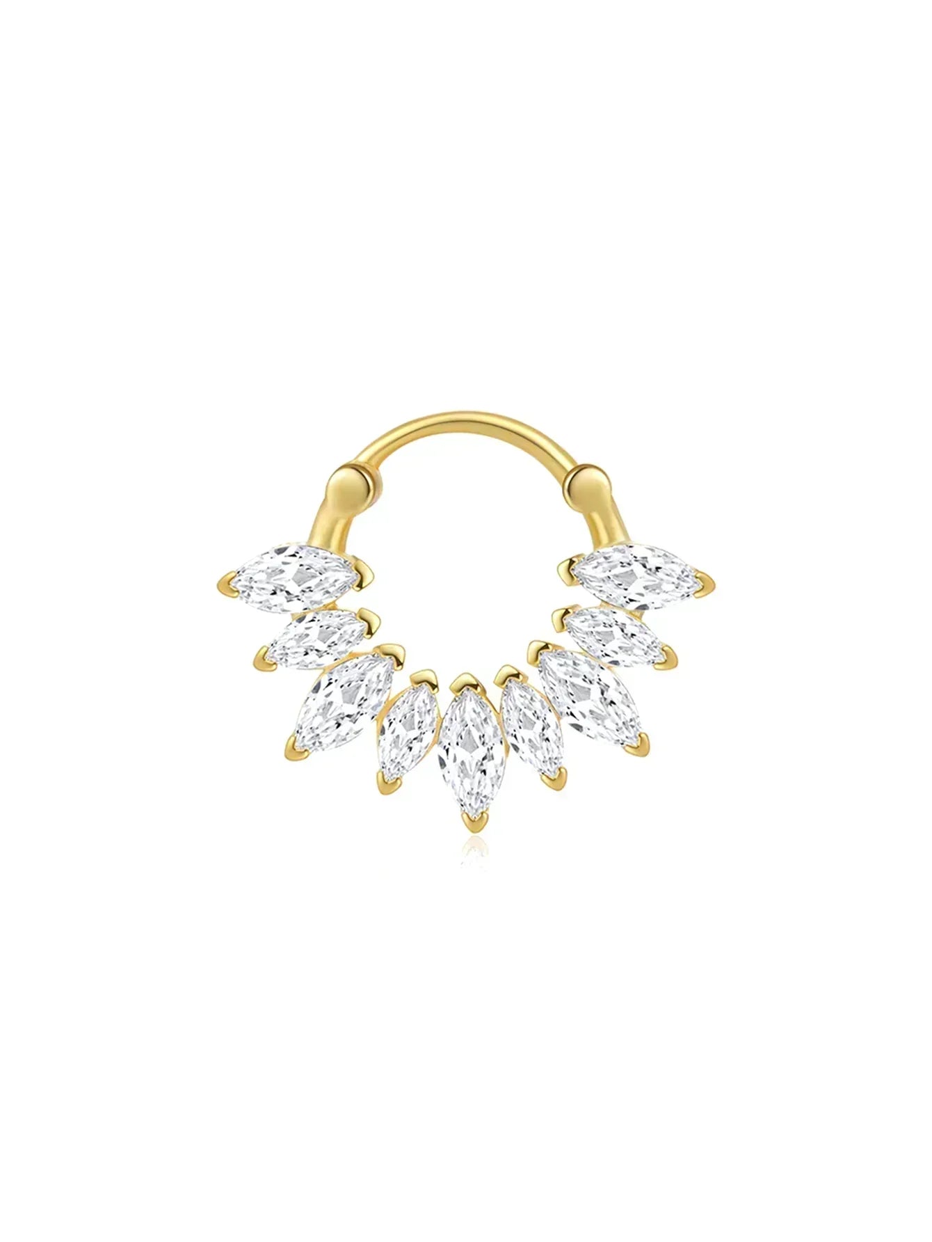 Daniela – Cercei din aur moale cu formă fluidă.