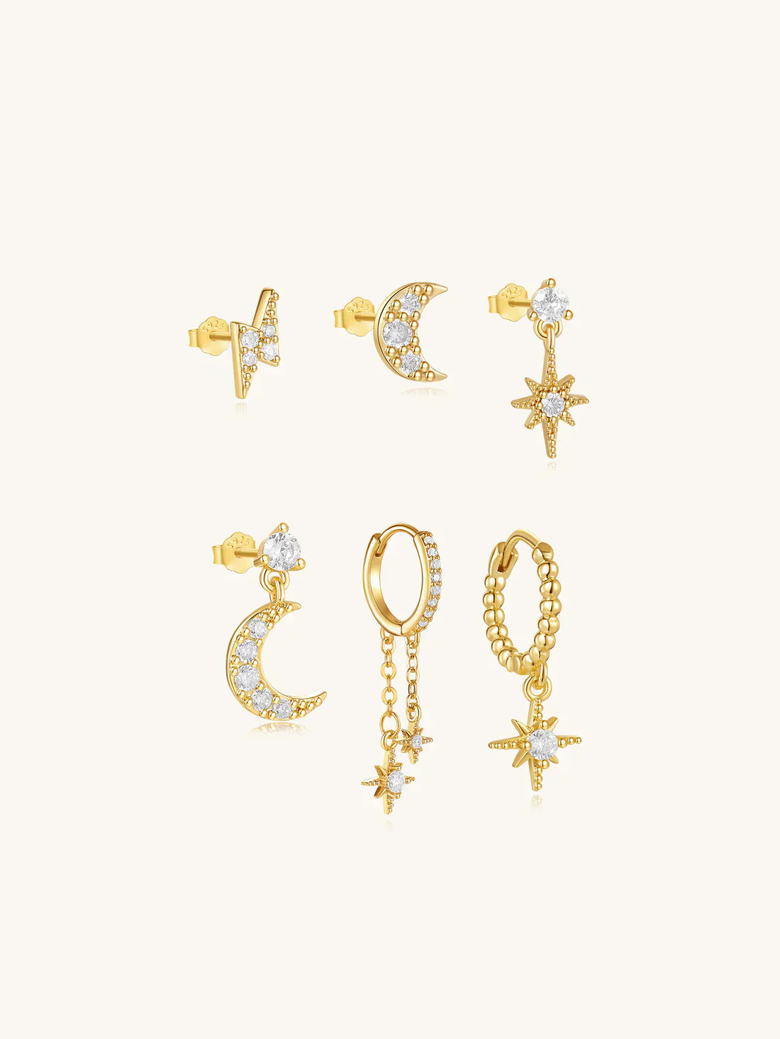 Pavlína – Cercei delicate din aur cu un design modern.