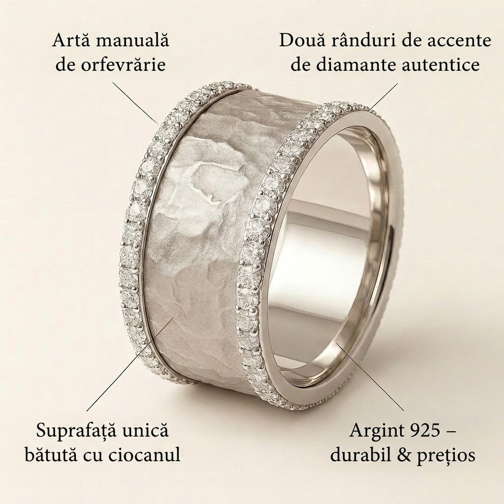 Hana - Inel Vintage din Argint Placat cu Zircon