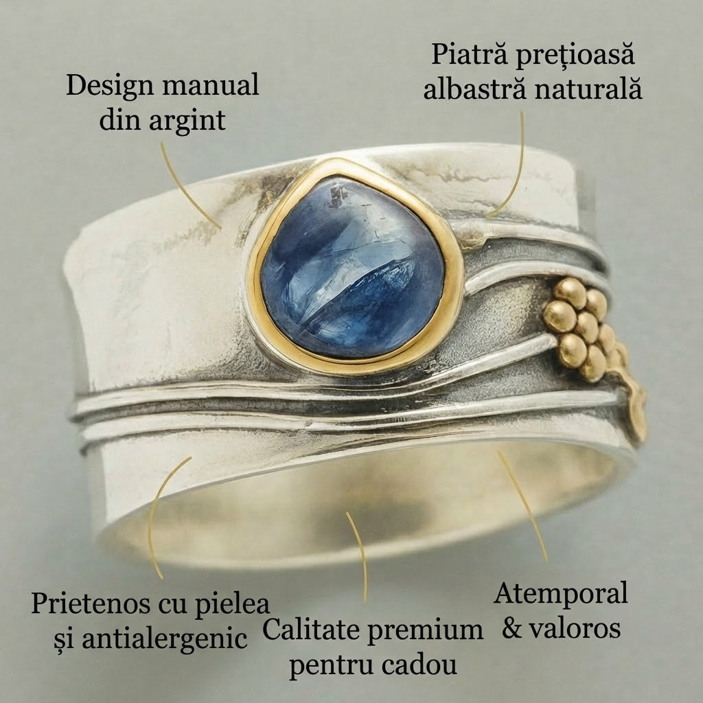 Gertruda - Inel de meditație din bijuterie cehă